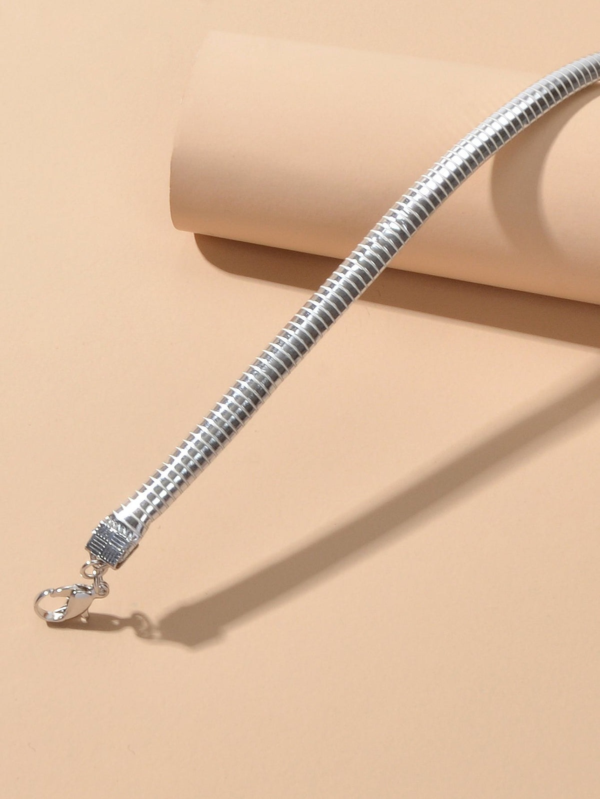 Punk Silver Faux Leather Short Tattoo Choker Necklace Statement Grunge Collar
