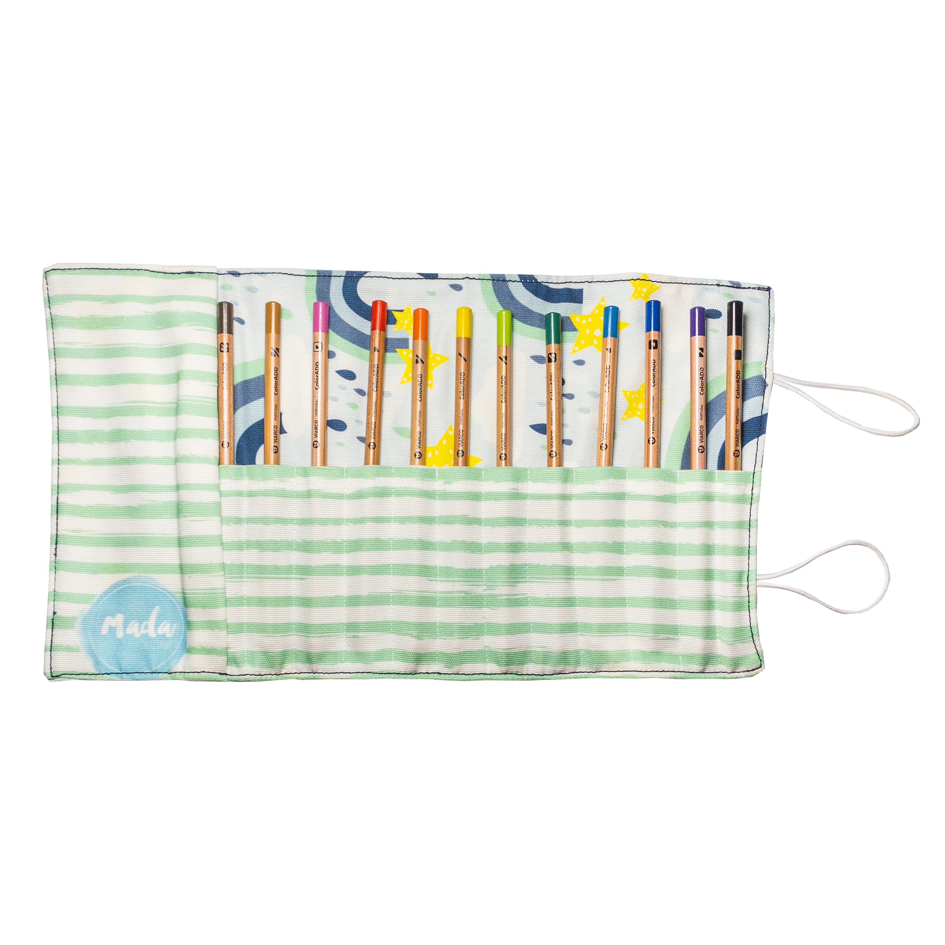 Blue Rainbow Long Pencil Case-2