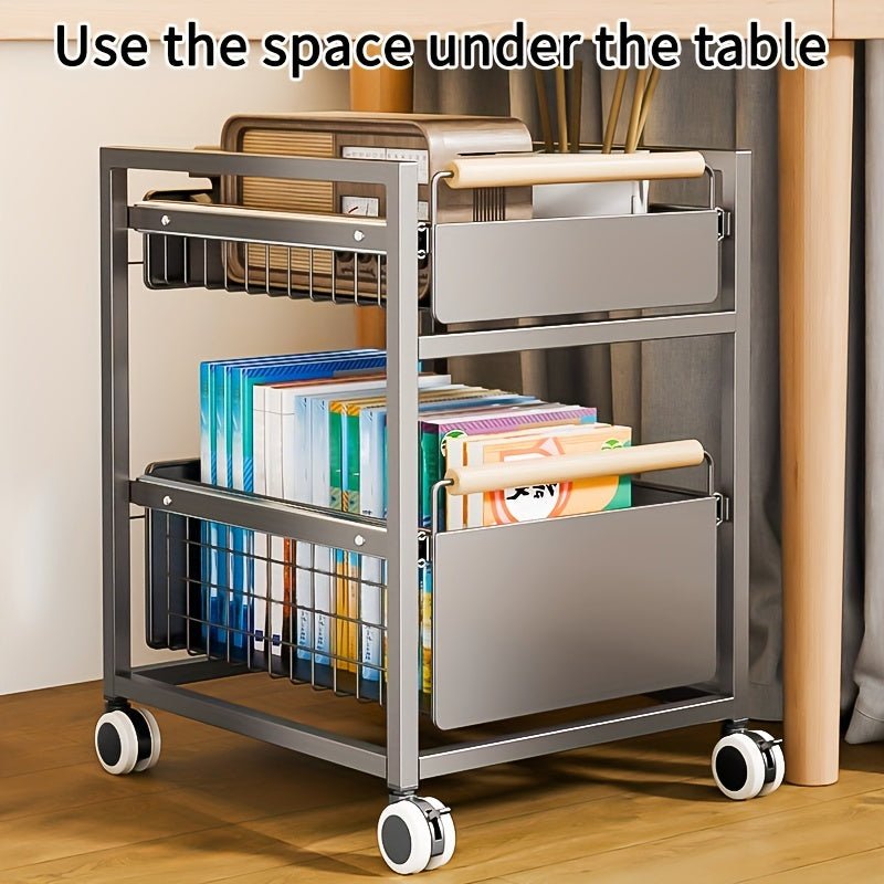Mobile Book Bag Storage Rack Trolley - Luxe and kind